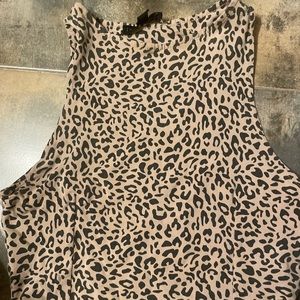 Indah body crop tank Leopard